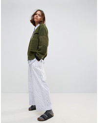 Wood Wood Marion Cropped Wide Leg Trousers