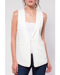 Ecru Ivory Sleeveless Jacket