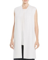 Eileen Fisher Silk Cotton Long Vest Bloomingdales