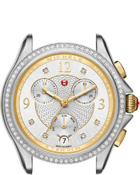Michele 37mm Belmore Watch Head With Diamonds Silvergold