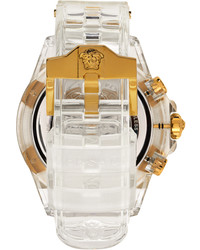 Versace Silver Gold Icon Active Watch