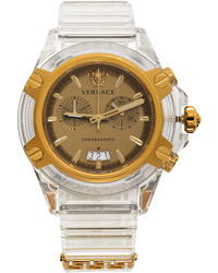 Versace Silver Gold Icon Active Watch