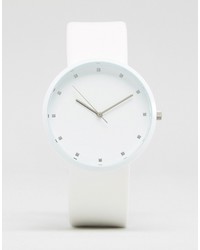 Asos Watch In White With Silver Highlights