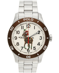 Polo Ralph Lauren White Brown The Polo 42mm Watch