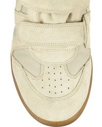 Isabel Marant Burt Leather And Suede Concealed Wedge Sneakers