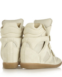 Isabel Marant Burt Leather And Suede Concealed Wedge Sneakers