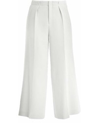 Roland Mouret Broadgate High Rise Wide Leg Wool Crepe Trousers