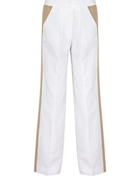 J.Crew Collection Cotton And Linen Blend Wide Leg Pants