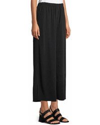 Eileen Fisher Crepe Wide Leg Ankle Pants