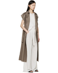 Raquel Allegra Grey Crepe Belted Trousers