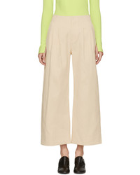 Nomia Ivory Twill Wide Leg Trousers