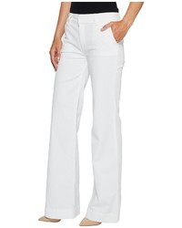 Hudson Joplin Wide Leg Trousers In White Jeans