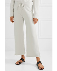 Nili Lotan Kiki Cropped Cotton Jersey Wide Leg Pants