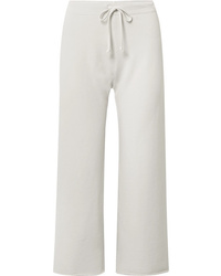 Nili Lotan Kiki Cropped Cotton Jersey Wide Leg Pants