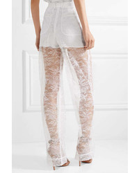 Givenchy Lace Wide Leg Pants White
