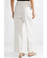The Row Liano Pleated Cotton Twill Wide Leg Pants
