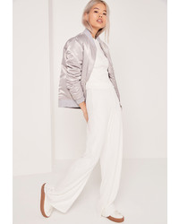 Missguided Bandage Wide Leg Trousers White