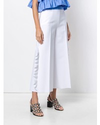 MSGM Ruffle Detail Cropped Trousers