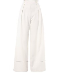 Topshop Topstitched Wide Leg Trousers