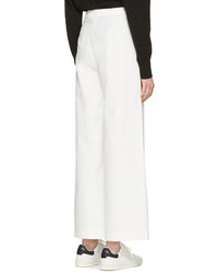 Isabel Marant White Cotton Spanel Trousers