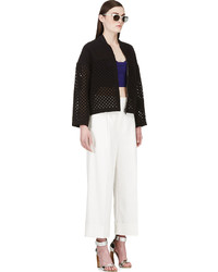 3.1 Phillip Lim White Cropped Wide Leg Trousers