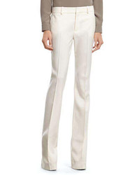 Gucci White Wool 60s Flare Pant