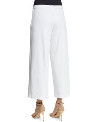 Joan Vass Wide Leg Ankle Pants Plus Size