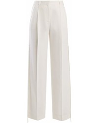 Givenchy Wide Leg Contrast Stripe Wool Trousers