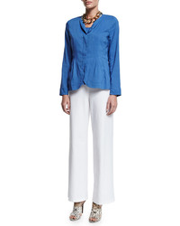 Eileen Fisher Wide Leg Stretch Crepe Pants