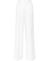 Dolce & Gabbana Wool Wide Leg Pants White