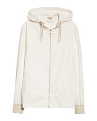 Brunello Cucinelli Hooded Jacket In Cbo15 White At Nordstrom