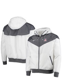 Nike White Arizona Wildcats Windrunner Raglan Full Zip Hoodie Jacket At Nordstrom