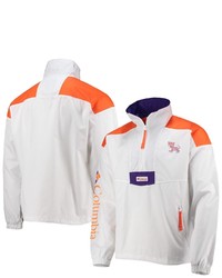 Columbia White Clemson Tigers Santa Ana Anorak Quarter Zip Jacket