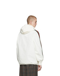 Gucci White Cotton Canvas Windbreaker Jacket