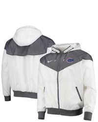 Nike White Florida Gators Windrunner Raglan Full Zip Hoodie Jacket At Nordstrom