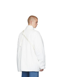 Maison Margiela White Hooded Windbreaker Jacket