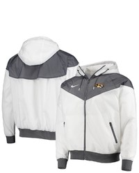 Nike White Missouri Tigers Windrunner Raglan Full Zip Hoodie Jacket At Nordstrom