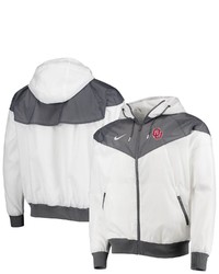Nike White Oklahoma Sooners Windrunner Raglan Full Zip Hoodie Jacket At Nordstrom