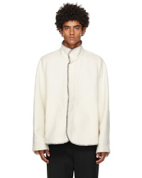 3MAN Off White Wool Blanket Jacket