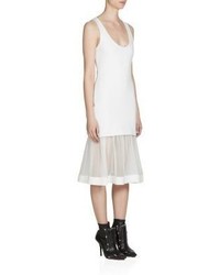 Givenchy Chiffon Hem Wool Blend Dress