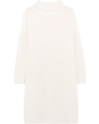 Max Mara Ribbed Wool And Cashmere Blend Mini Dress Ivory