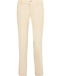 Gucci Wool And Silk Blend Flared Pants Ivory