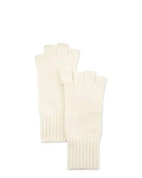 Portolano Fingerless Soft Knit Gloves Snow White