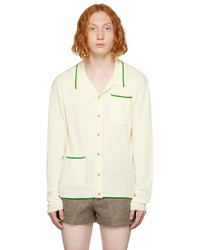 King & Tuckfield Off White Striped Shirt