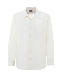 Diesel Polyester Wool Long Sleeve Button Up Shirt In Snowwhite At Nordstrom