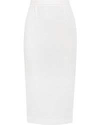 White Wool Pencil Skirt