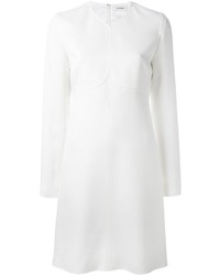 White Wool Shift Dress