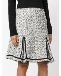 Giambattista Valli Tweed Lace Trim Skirt