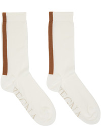 Zegna Three Pack White Signifier Socks