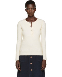 See by Chloe See By Chlo Off White Henley Sweater